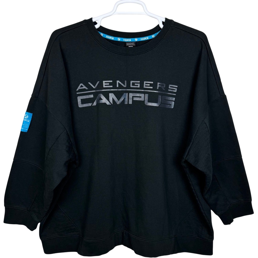 Marvel Avengers Campus Crewneck Sweatshirt‎ Men's 3X Black Disney Parks Pullover